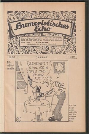 Humoristisches Echo. Kompletter Jahrgang 1930 mit 12 Heften in einem Band. - Im Inhalt Witze, Ane...