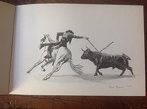 CROQUIS 70 dessins de Paul RICARD sur les chevaux et la tauromachie .
