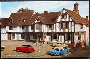 Lavenham Postcard Guildhall Suffolk Classic cars Austin A40 Ford Consul Classic Prefect