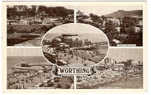 Worthing Postcard Chanctonbury Ring Pavilion Vintage 1951