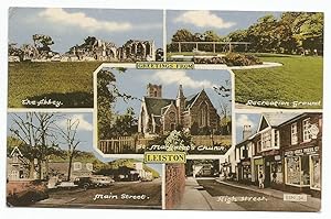 Leiston Postcard Suffolk Fibbey St. Margaret's Church Multiview Publisher Frith's