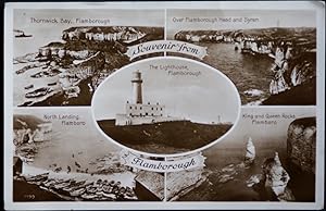 Flamborough Postcard Thornwick Bay King & Queen Rocks 1943