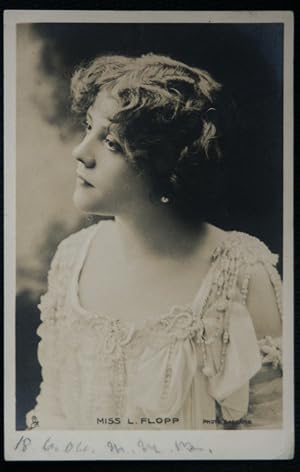 Miss L. Flopp Actress Antique Theatre Postcard Vintage 1904