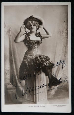 Annie Bell Actress Theatre Postcard Vintage 1909 Photo Sydney Wood Darlington