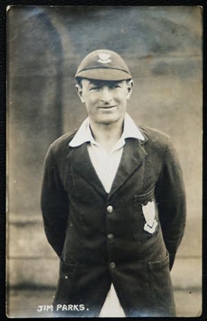 Jim Parks Cricketer England Portrait Vintage Postcard