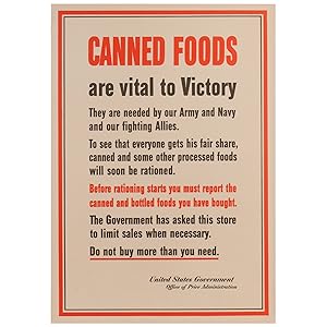 Canned Foods Are Vital for Victory [Poster]