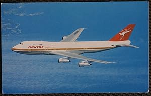 Qantas 747B Postcard Aviation Airline