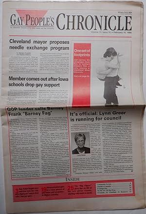 Gay People's Chronicle. February 10, 1995. Vol. 10, No. 16
