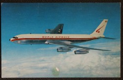 World Airways 707 Intercontinental Jetliner Postcard
