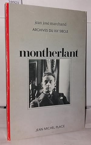Henry de Montherlant archives du XXe siècle cahier N°2