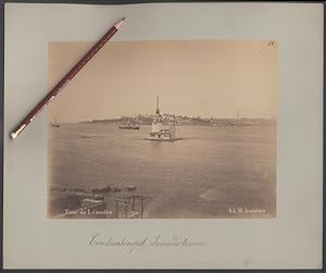 Fotografie M. Iranian, Ansicht Constantinopel - Konstantinopel, Bospurus Leuchtturm Leanderturm, ...
