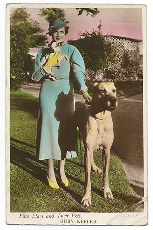 Ruby Keeler Postcard Film Stars And Their Pets