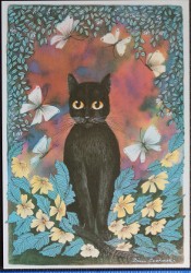 Cat Postcard Anastasia From Original Painting By Diane Cormack