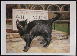 Cat Postcard The Cat In Whittington Gardens Guildhall Art Gallery