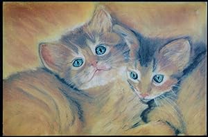 Cat Postcard Partners From Oiginal Mary Brown Drawing First Published 1981
