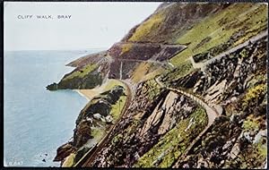 Bray Postcard Cliff Walk Vintage