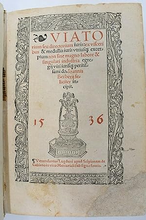 2 Opere : Barbier, Viatorium 1536 + Aufreri, Officio Ordinis 1533 - Viatorium seu directorium iur...