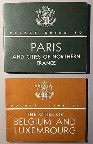 Two World War II Era Pocket Guides: One for Belgium and Luxembourg and One for Paris and Cities o...