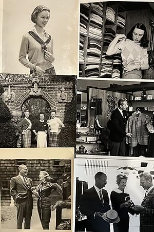 A Grouping of Twenty One [21] Mid-Century B&W Photos of Individuals and Pairs Posing, Shopping an...