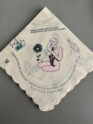 A Grouping of Five [5] Risque Mid-Century Cocktail Napkins