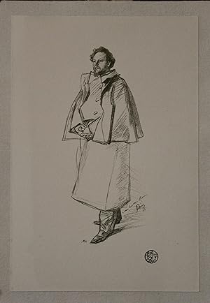 "Jules CHERET : Louis MORIN" Lithographie originale entoilée d'après un dessin de Jules CHERET de...