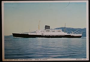 Ship Leda Bergen Line Postcard