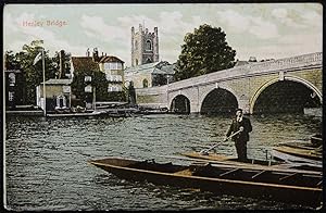 Henley bridge Postcard Punts On River Thames Vintage