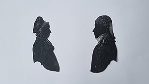 [Silhouette portraits] A woman with cap and a man, late 18th / early 19th century, 1 p.
