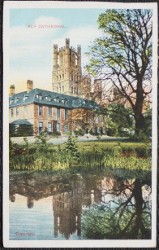 Ely Cathedral Postcard Vintage Cambs Cambridgeshire