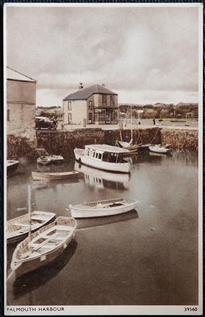 Falmouth Harbour Vintage Postcard Publisher E A Sweetman