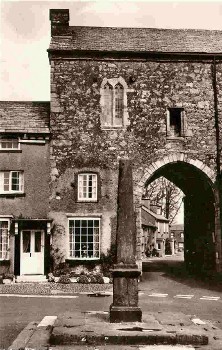 Cartmel Postcard Priory Gatehouse National Trust Real Photo