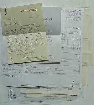 A folder of correspondance between Julia Berlin and Christie's South Kensington Ltd concerning th...