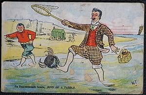 Bournemouth Postcard Paddle Humour Vintage 1913