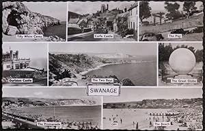 Swanage Dorset Postcard Tilly Whim Durlston Corfe Great Globe Vintage 1962