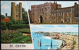 St. Osyth Postcard Essex Priory Gateway Vintage 1975