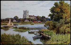 Christchurch Priory Postcard Wick Top Quality Postcard Featuring A.A. Quinton
