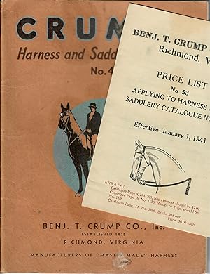 Crump's Harness and Saddlery Catalog No. 41 + price list