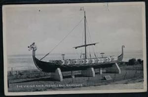 Ramsgate Postcard Kent Pegwell Bay Viking Ship Real Photo 1955