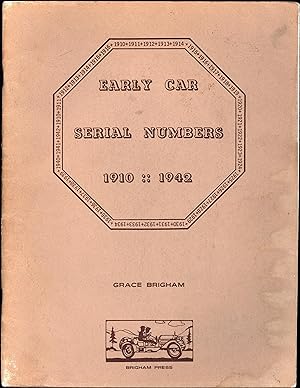 Early Car Serial Numbers 1910 * 1942 / Automobiles of the U.S.A. / Fourth Edition