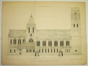 ARCHITECTURAL DESIGN FOR THE CATHEDRAL CHURCH OF ST MARY'S IN EDINBURGH,1873 Antique Architectura...