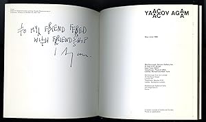Yaacov Agam. Inscribed to "Fred" Weisman