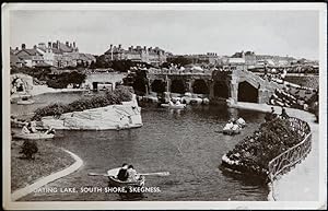 Skegness Postcard Vintage 1949 Boating Lake Real Photo
