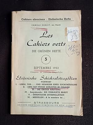 Les cahiers verts - Die grünen hefte - N°5 Septembre 1952