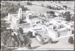 Downside Abbey Postcard Somerset Real Photo View From The Air
