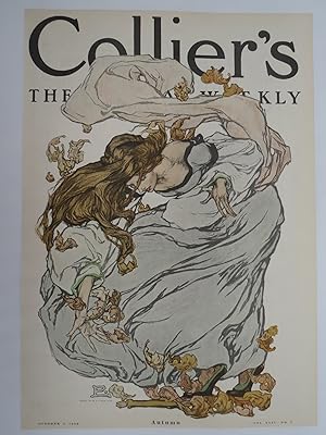 COLLIER'S MAGAZINE COVER, OCTOBER 3, 1908, AUTUMN - CLARA ELSENE PECK COVER