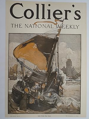 COLLIER'S MAGAZINE COVER, NOVEMBER 14, 1908, SAFE FROM THE GATE HENRY REUTERDAHL COVER