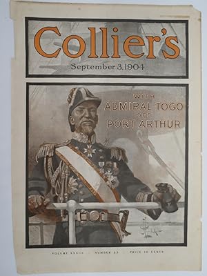 COLLIER'S MAGAZINE COVER, SEPTEMBER 3, 1904, ADMIRAL TOGO BY J. C. LEYENDECKER (JAPANESE INTEREST)