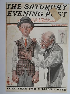 THE SATURDAY EVENING POST COVER, APRIL 15, 1916, KUPPENHEIMER AD & J. C. LEYENDECKER TAILOR COVER