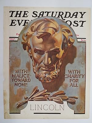 THE SATURDAY EVENING POST COVER, FEBRUARY 12, 1938, ABRAHAM LINCOLN, J. C. LEYENDECKER