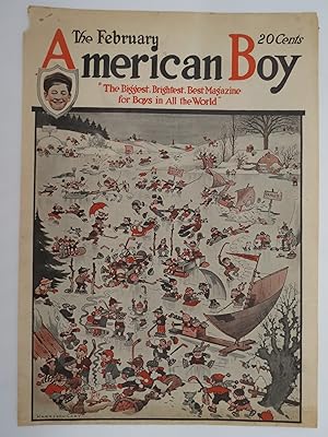 AMERICAN BOY MAGAZINE COVER, FEBRUARY 1924 HARRISON CADY